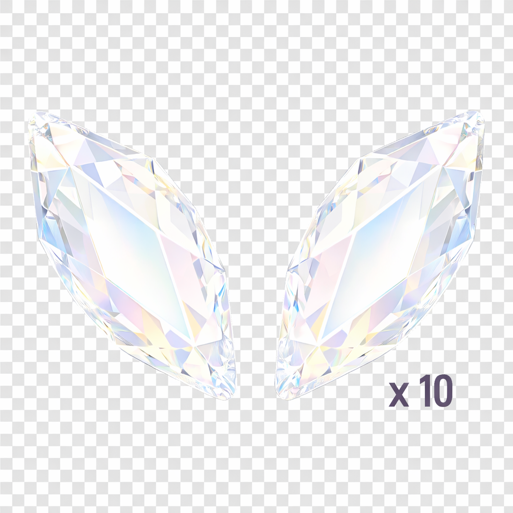 Strass dentaire Swarovski Marquise Cristal AB (10 pièces) — tooth gem