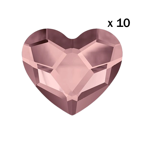 Heart_Pink strass dentaire coeur swarovski