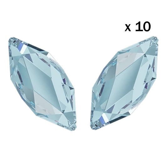 Strass dentaire Swarovski 2201 Marquise 4x1.8mm Aquamarine (10 pièces) Strass dentaire/ Tooth gems