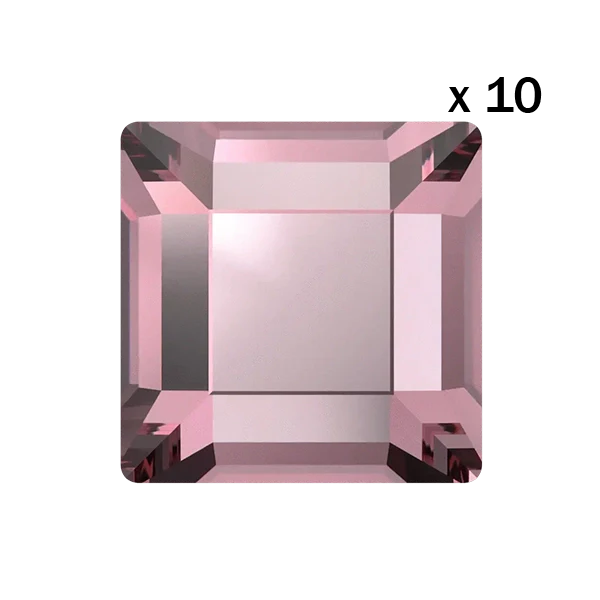 Strass dentaire Swarovski Square Light Rose (10 pièces) — tooth gem