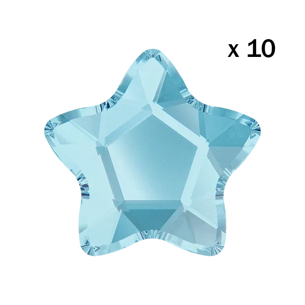Strass dentaire Swarovski Etoile Aquamarine (10 pièces) — tooth gem