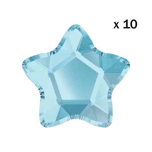 Strass dentaire Swarovski Etoile Aquamarine (10 pièces) — tooth gem