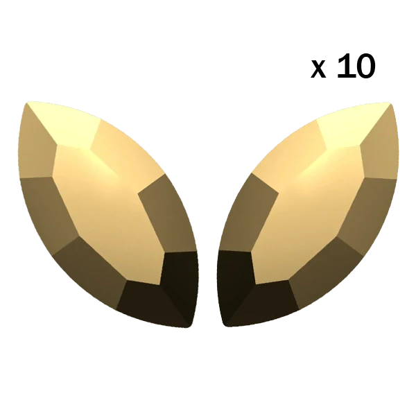 Strass dentaire Swarovski Navette Aurum (10 pièces) — tooth gem