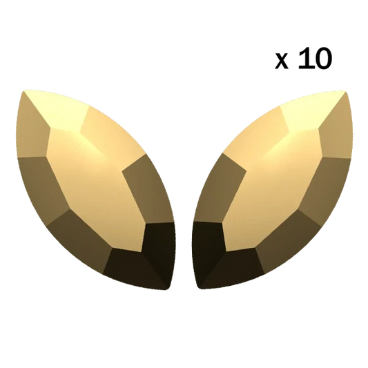 Strass dentaire Swarovski Navette Aurum (10 pièces) — tooth gem