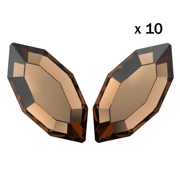Strass dentaire Swarovski Navette Smoked Topaz (10 pièces) — tooth gem