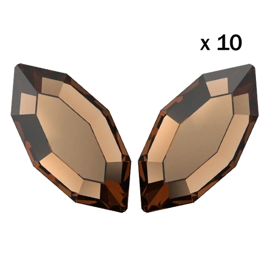 Strass dentaire Swarovski Navette Smoked Topaz (10 pièces) — tooth gem