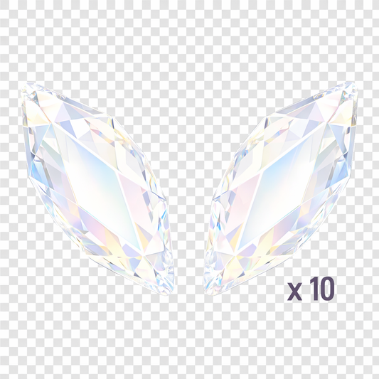 Strass dentaire Swarovski Marquise Cristal AB (10 pièces) — tooth gem