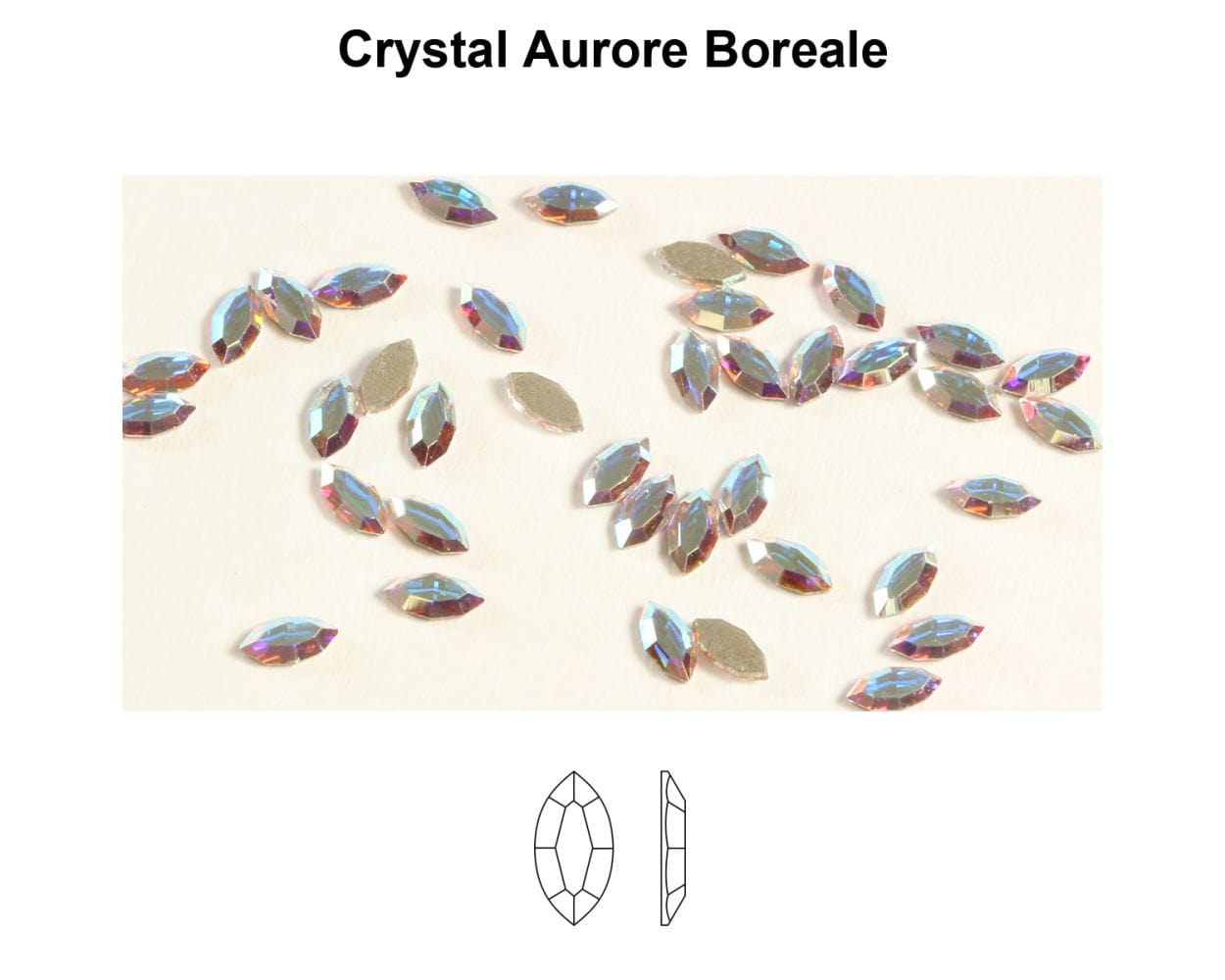 strass dentaire navette aurore boréal swarovski